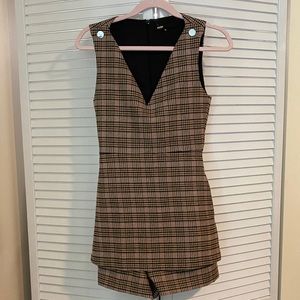 Maje plaid romper